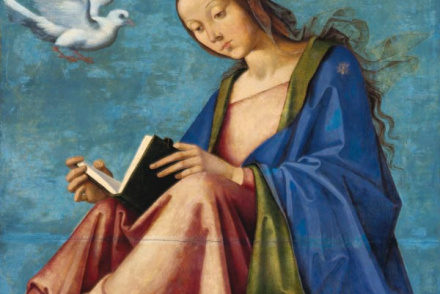 lesende-maria. lorenzo costa